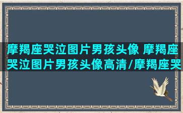 摩羯座哭泣图片男孩头像 摩羯座哭泣图片男孩头像高清/摩羯座哭泣图片男孩头像 摩羯座哭泣图片男孩头像高清-我的网站